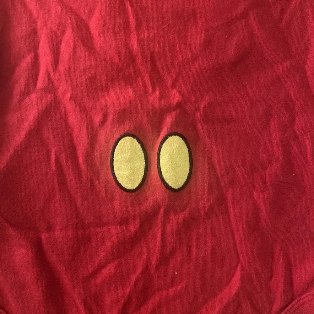 DISNEYLAND PARKS RED‎ MICKEY BODYSUIT LOVABLE SIZE 18 MO SNAPBOTTOM